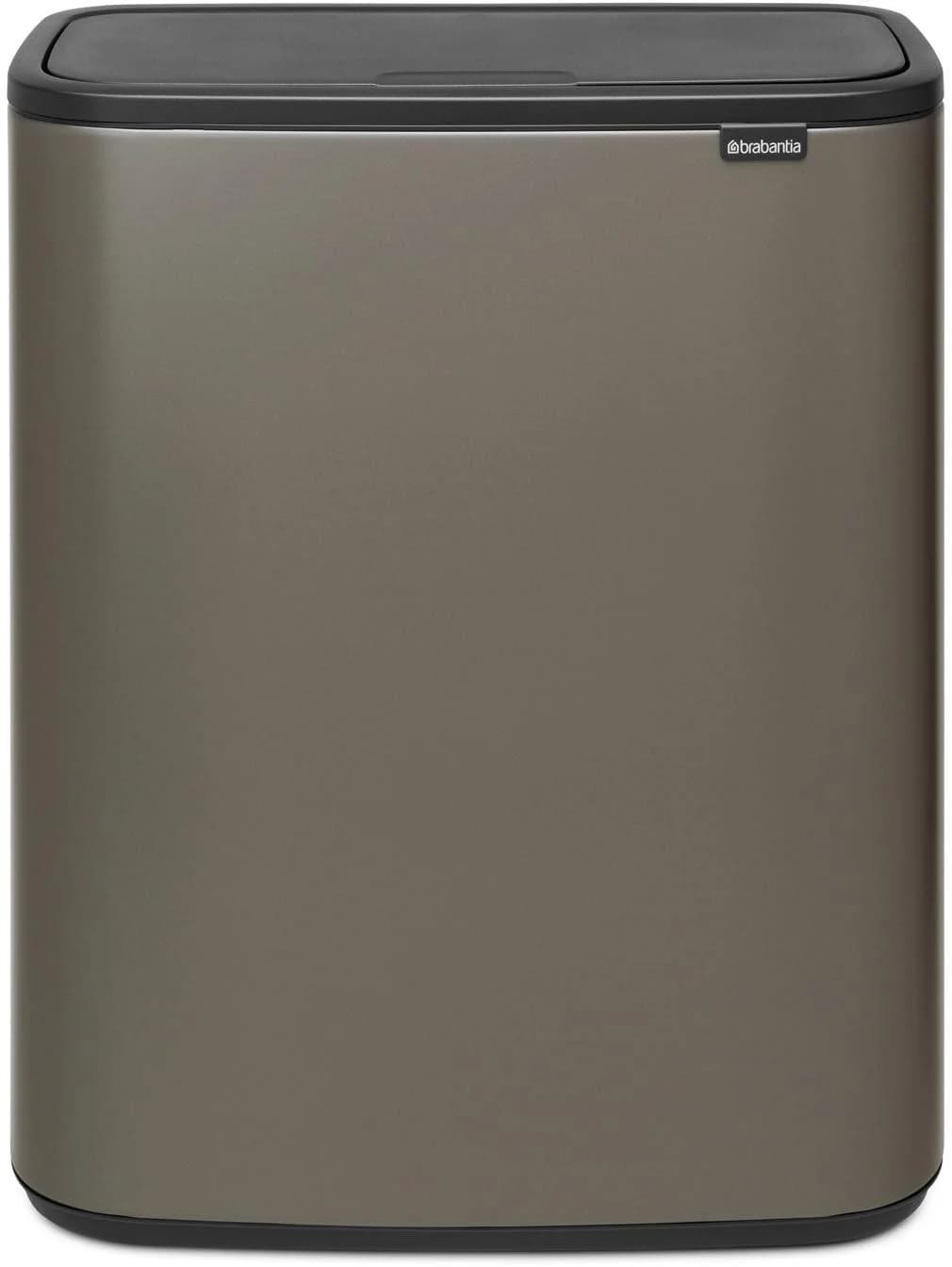 Brabantia Bo Touch Bin 60L Mülleimer Silber Soft-Touch-Öffnungssystem