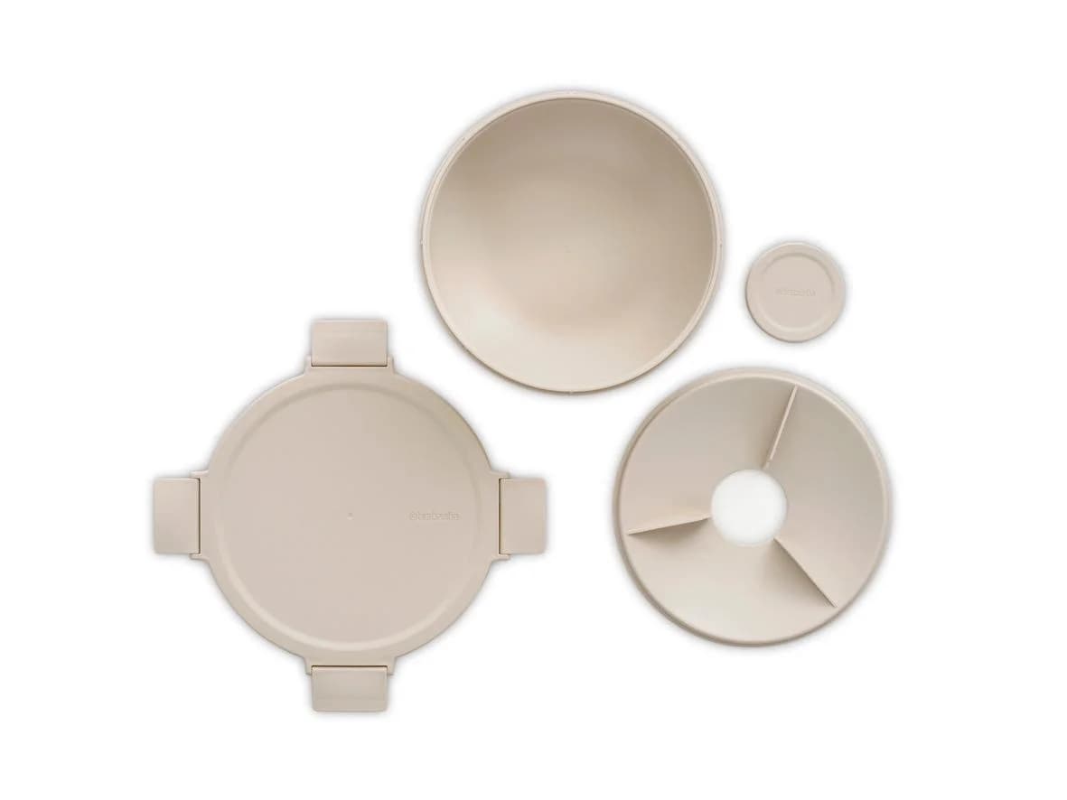 Brabantia Salatschüssel MAKE & TAKE Beige Kunststoff