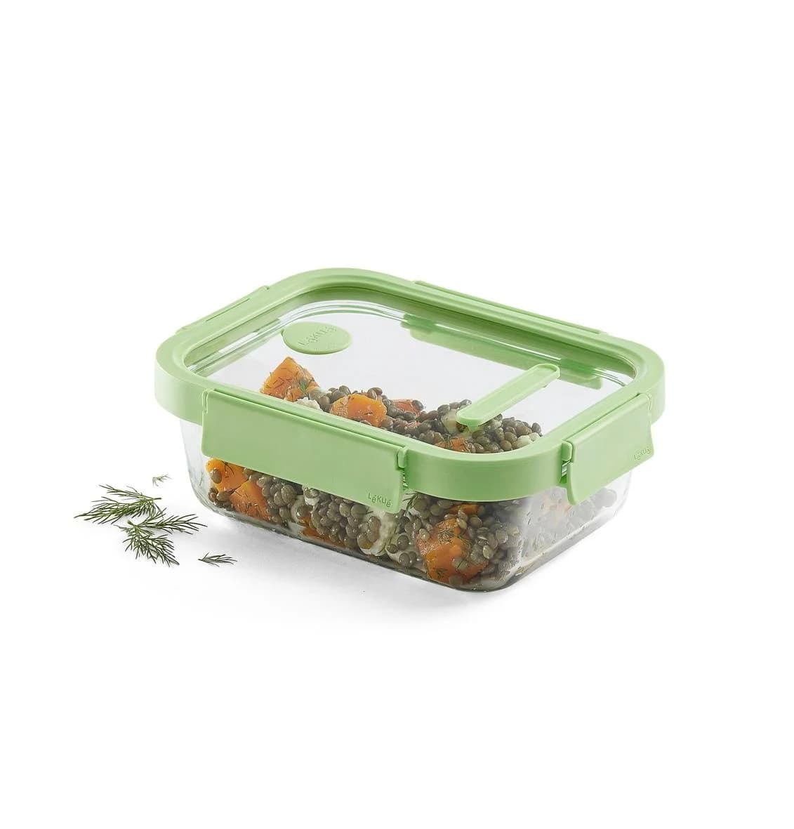 Brabantia Vorratsglas MITNAHME ESSEN Grün Glas