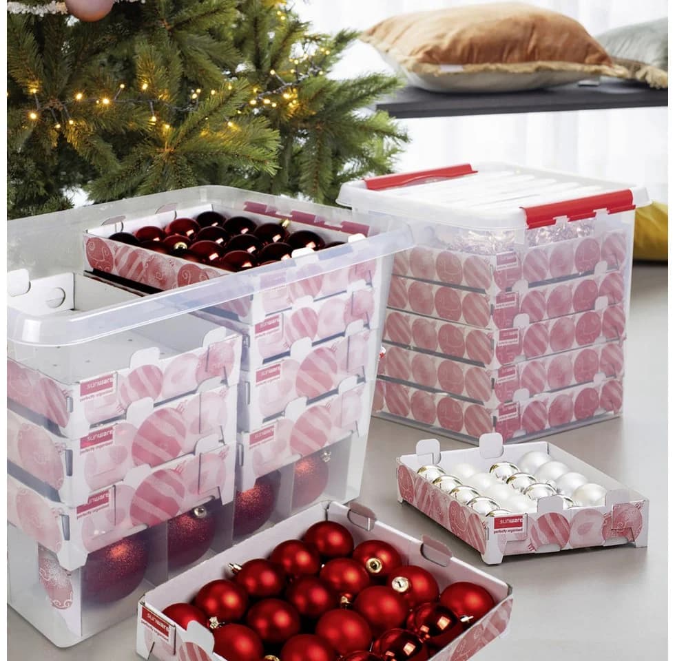 Sunware Weihnachtsbox Q-line 72L mit Einsatz für 128 Kugeln - Bild 3