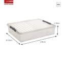 Sunware Aufbewahrungsbox Q-Line 60L Transparent mit Clip-Verschluss Bild 1