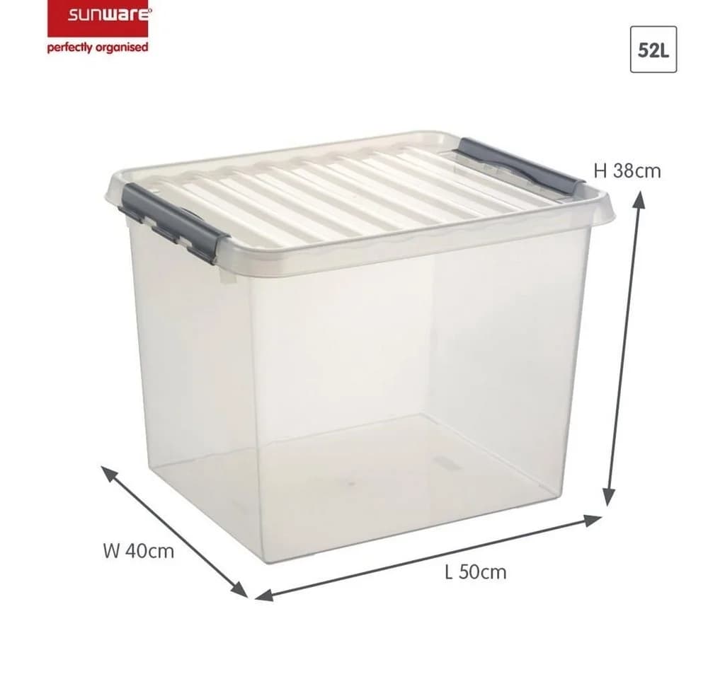 Sunware Aufbewahrungsbox Q-Line mit Deckel transparent - Bild 3