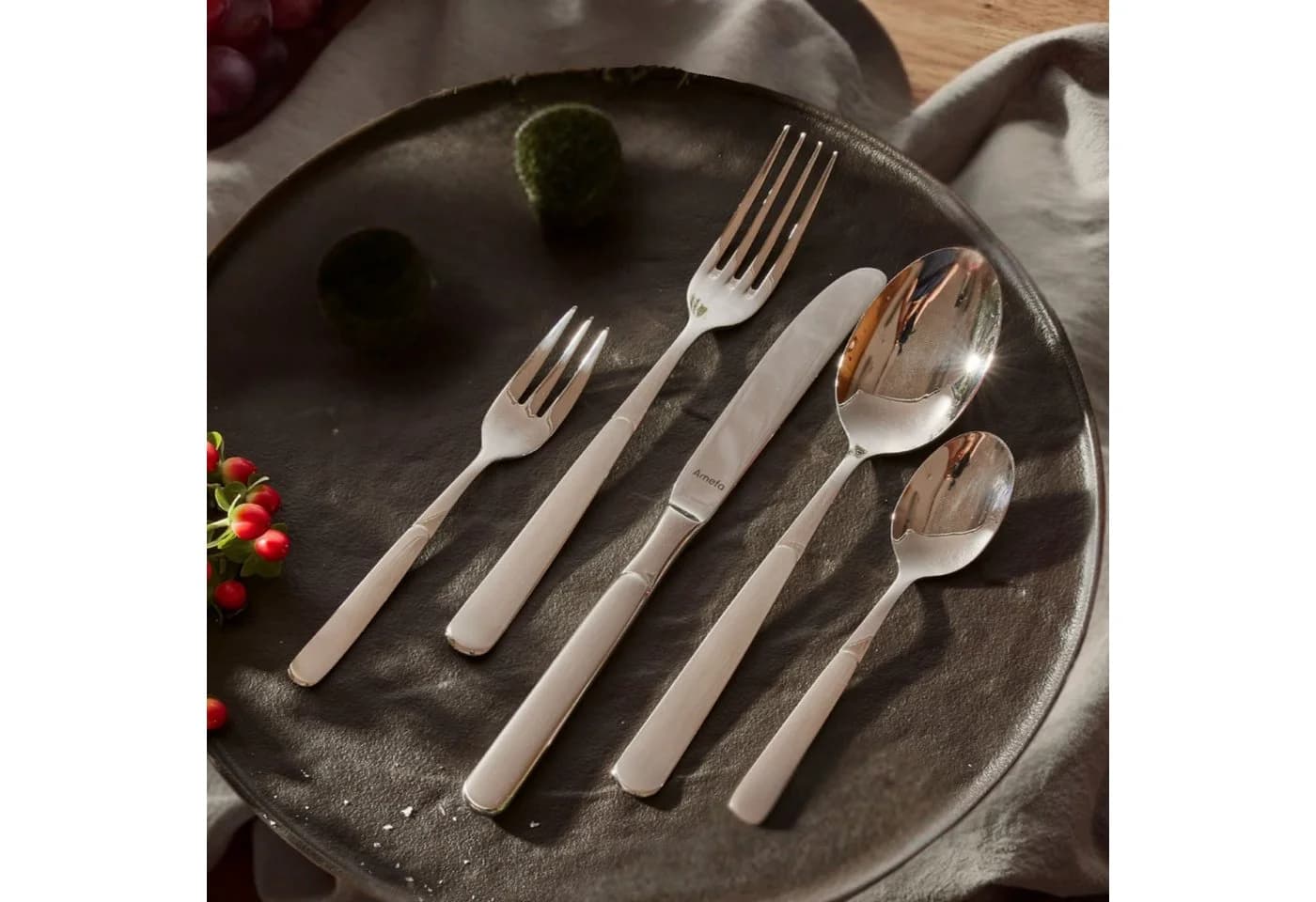 Amefa Besteck-Set SATINA 60-tlg. 12 Pers. Edelstahl Rostfrei 18/10 Mattiert