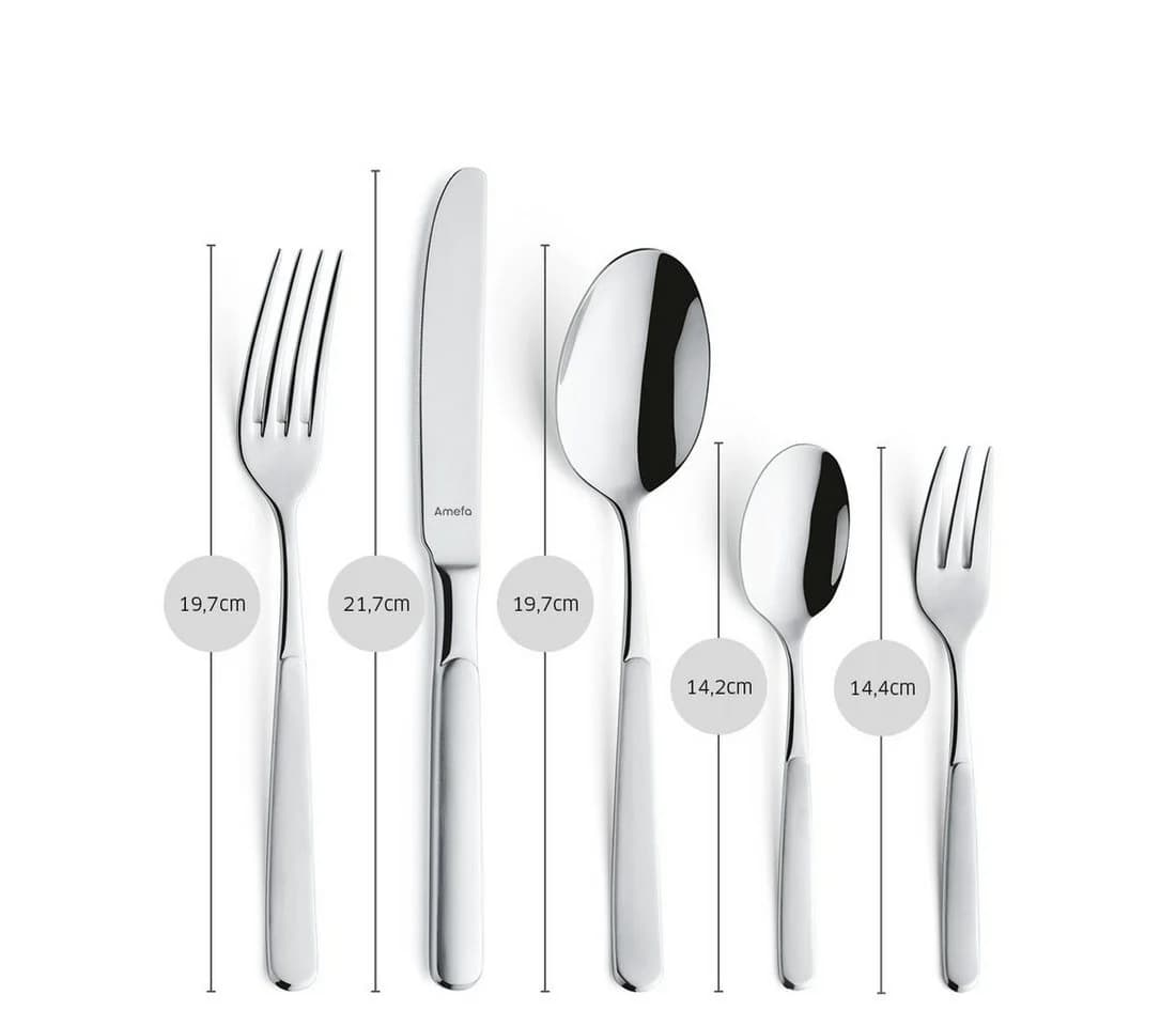 Amefa Besteck-Set SATINA 60-tlg. 12 Pers. Edelstahl Rostfrei 18/10 Mattiert - Bild 5