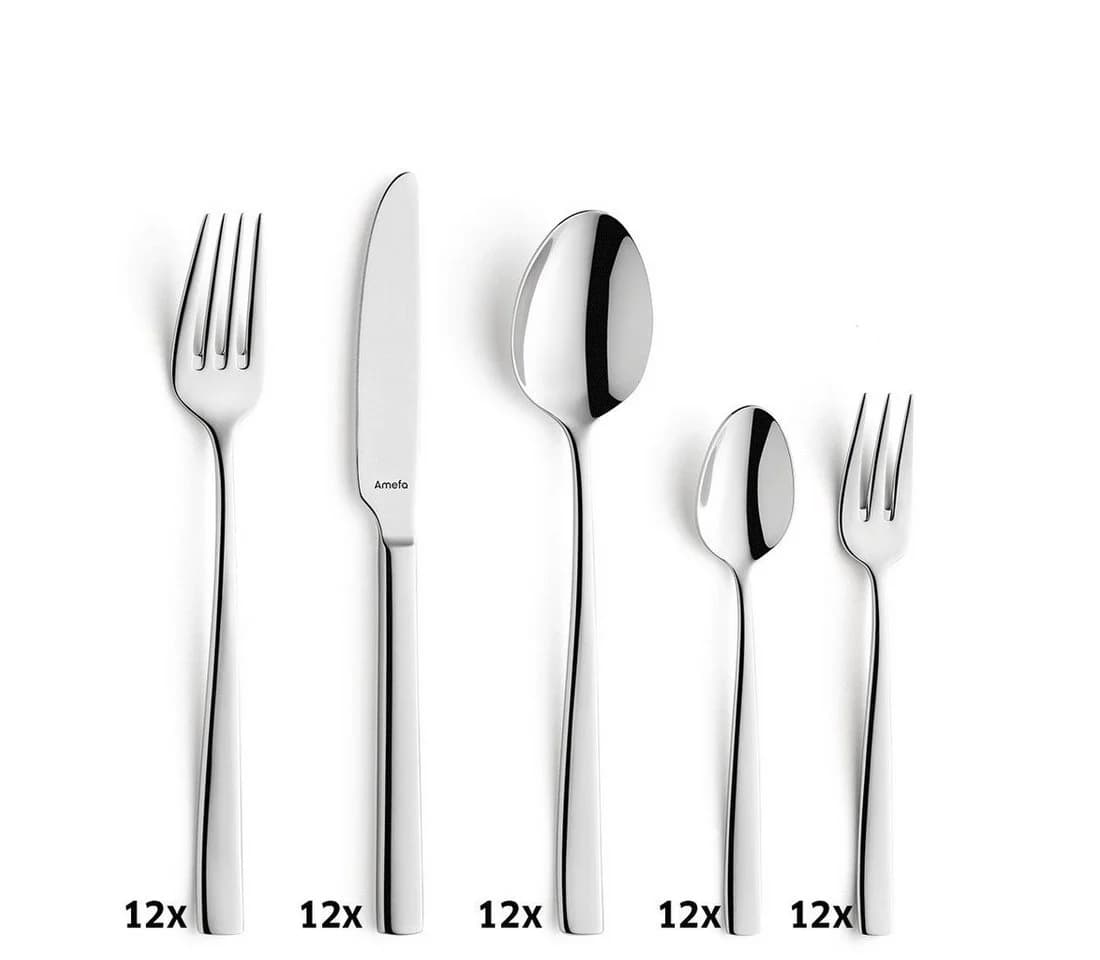 Amefa Besteck-Set FRESH 60-tlg. 12 Personen Edelstahl Rostfrei 18/10 Silber - Bild 3