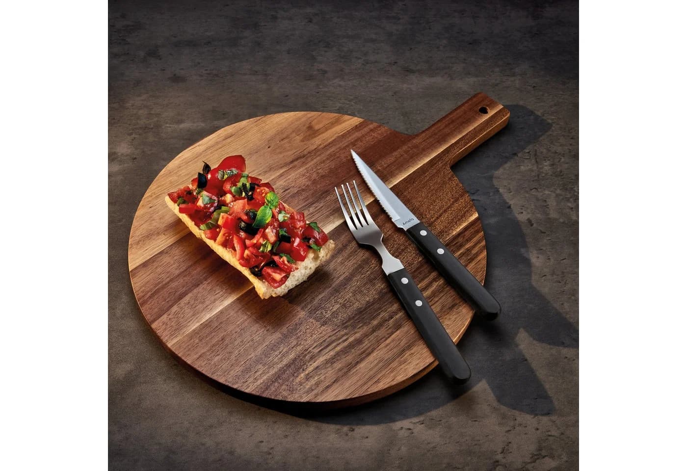 Amefa Steakmesser PIZZA Set 6-tlg. Schwarz Klingenstahl