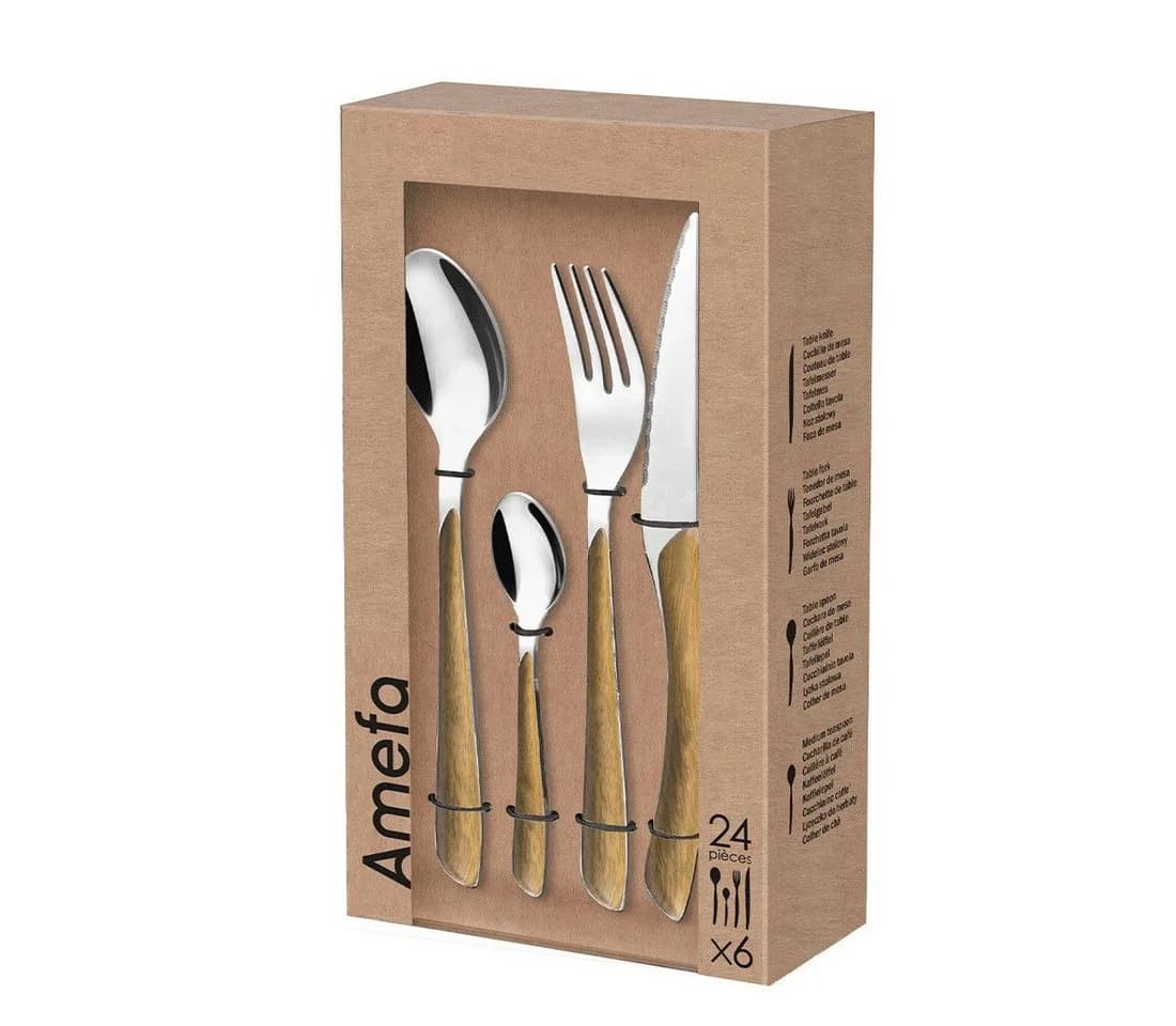 Amefa Besteck-Set ECLAT NATURE 16-tlg. Beige Edelstahl Rostfrei - Bild 5