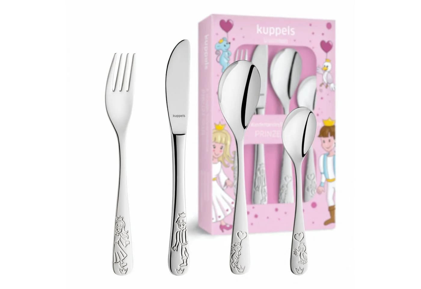 Kuppels Kinderbesteck PRINZESSIN 4-tlg. Edelstahl Silber - Bild 2
