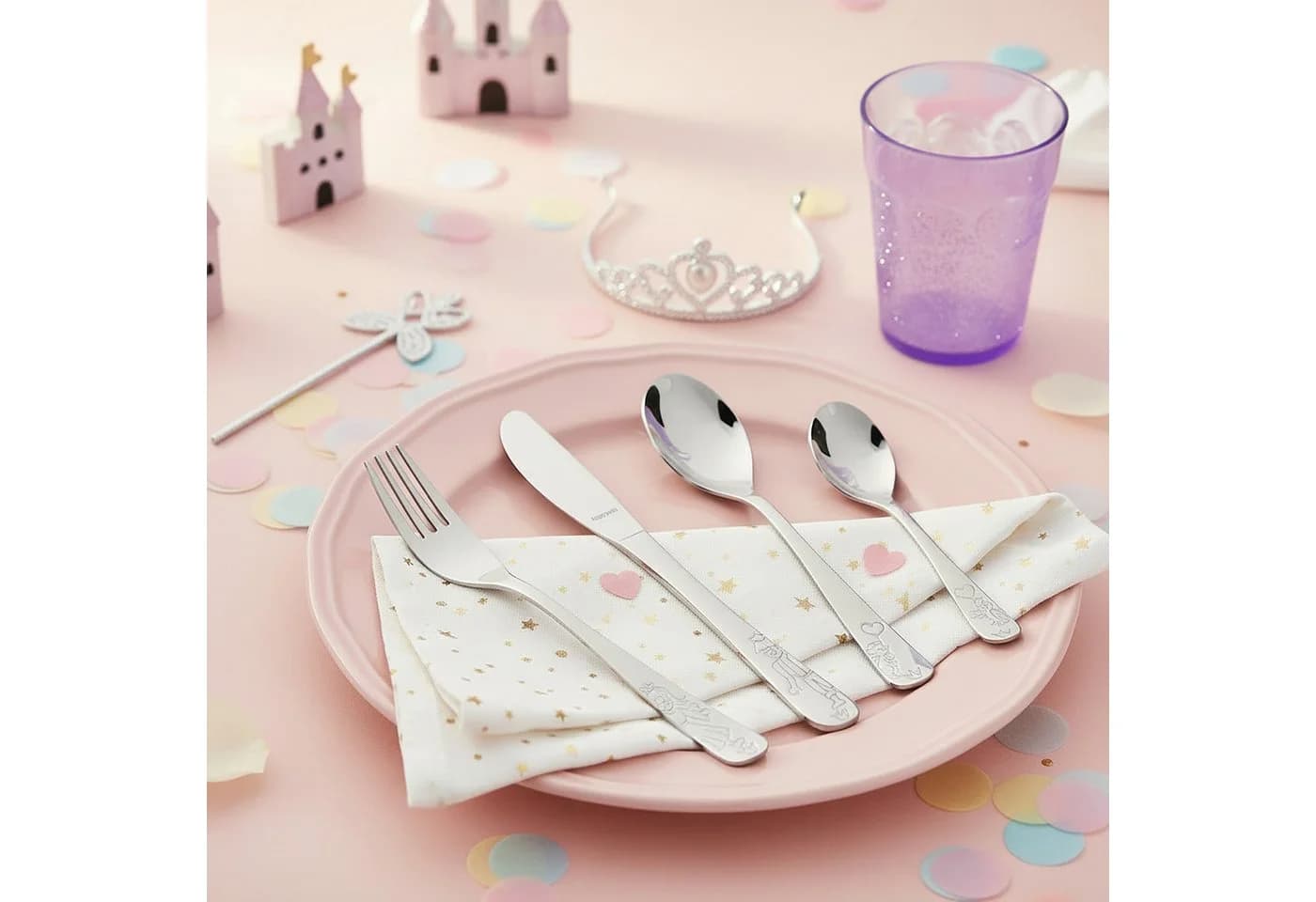 Kuppels Kinderbesteck PRINZESSIN 4-tlg. Edelstahl Silber - Bild 5