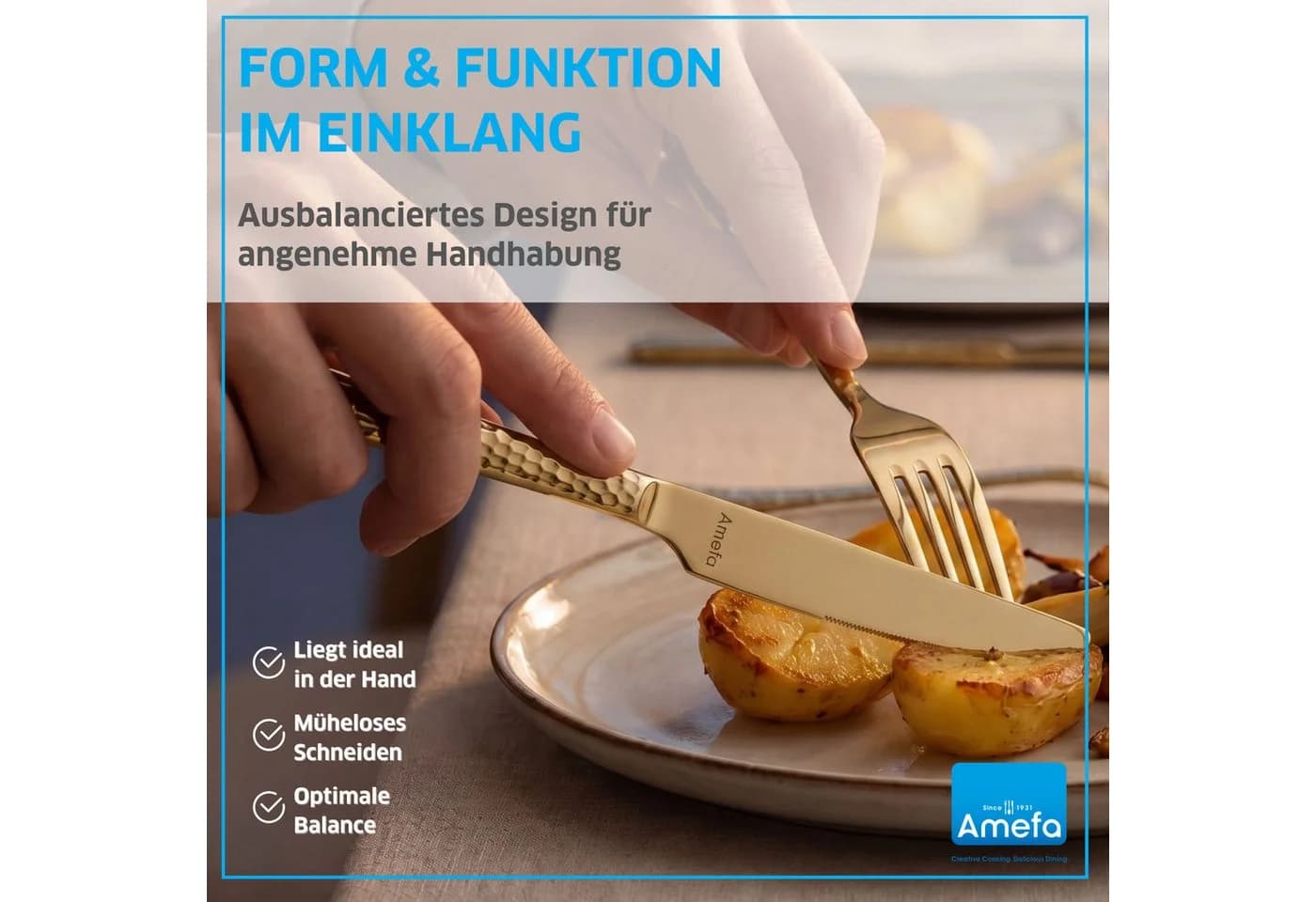 Amefa Besteck-Set FELICITY 30-tlg. Edelstahl Rostfrei 18/0 Spülmaschinenfest - Bild 4