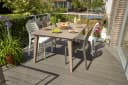 Allibert Lima Gartentisch für 4-6 Personen wetterfest UV-beständig Braun Bild 2