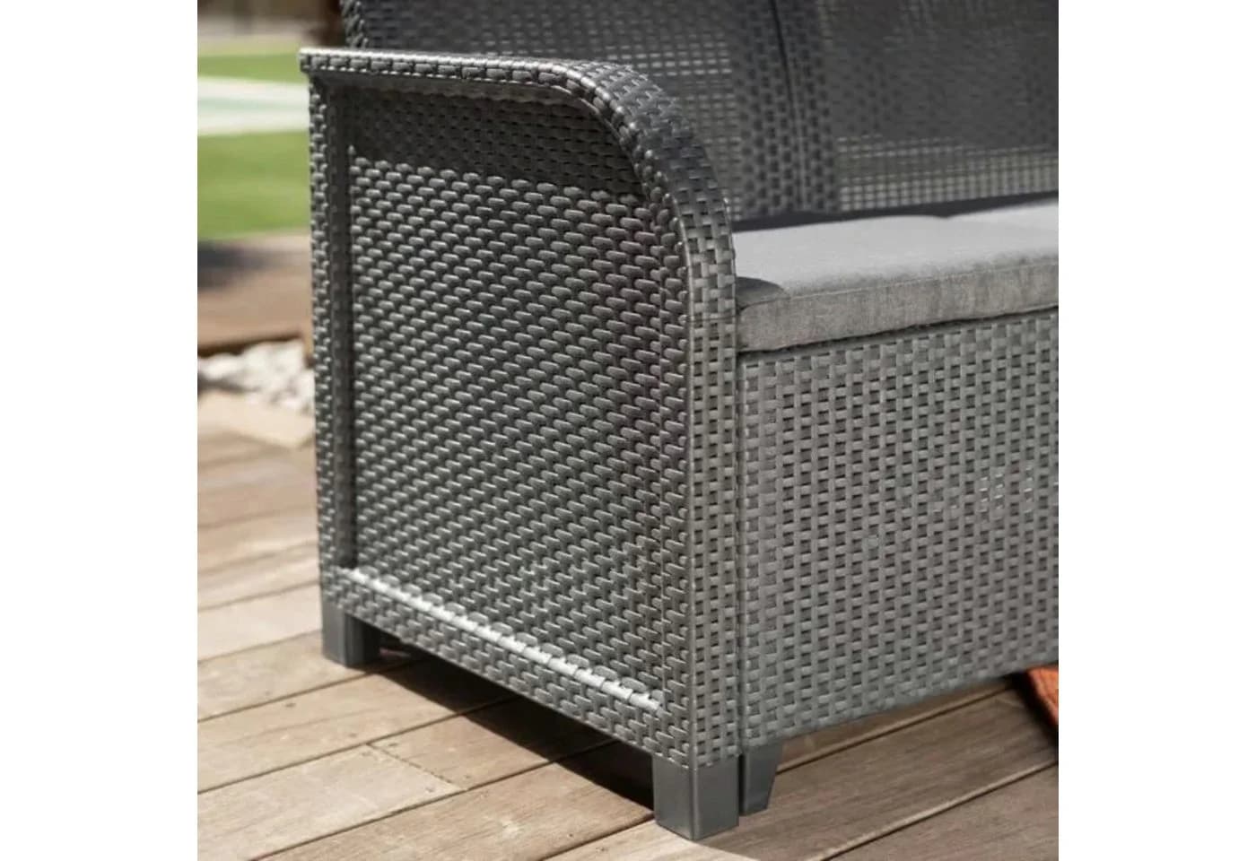 Keter Gartenlounge-Set San-Remo Grau mit Tisch und Kissen - Bild 4