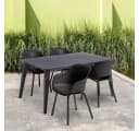 Keter Gartenstuhl Noa 2 Stk. mit Metallbeinen Graphitgrau Bild 3