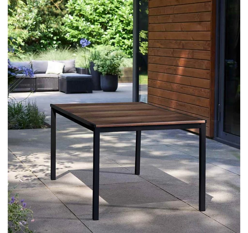 Keter Gartentisch Signature Porto 160 cm Walnuss Stahl