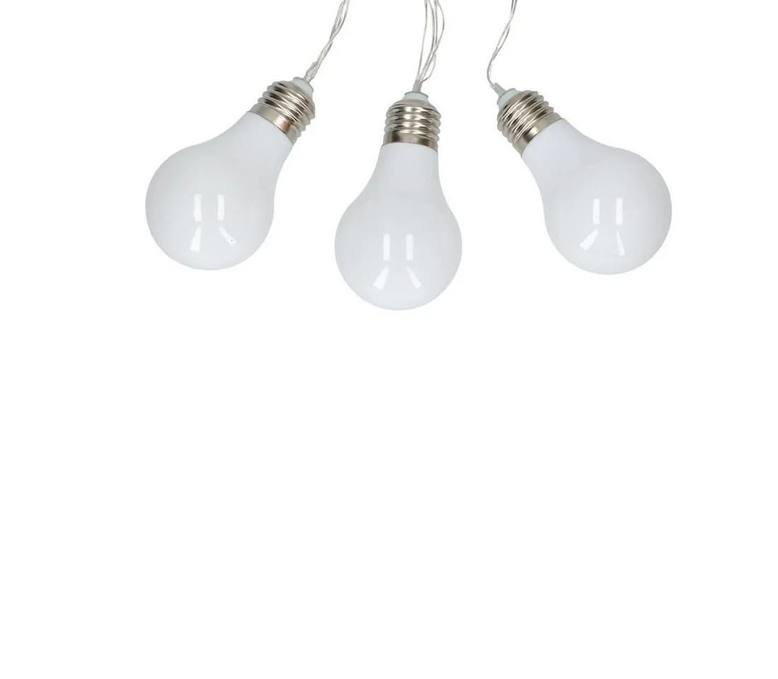 EDCO Deko-Lichterkette Warmweiß 10x Glühlampenform Batteriebetrieben - Bild 3