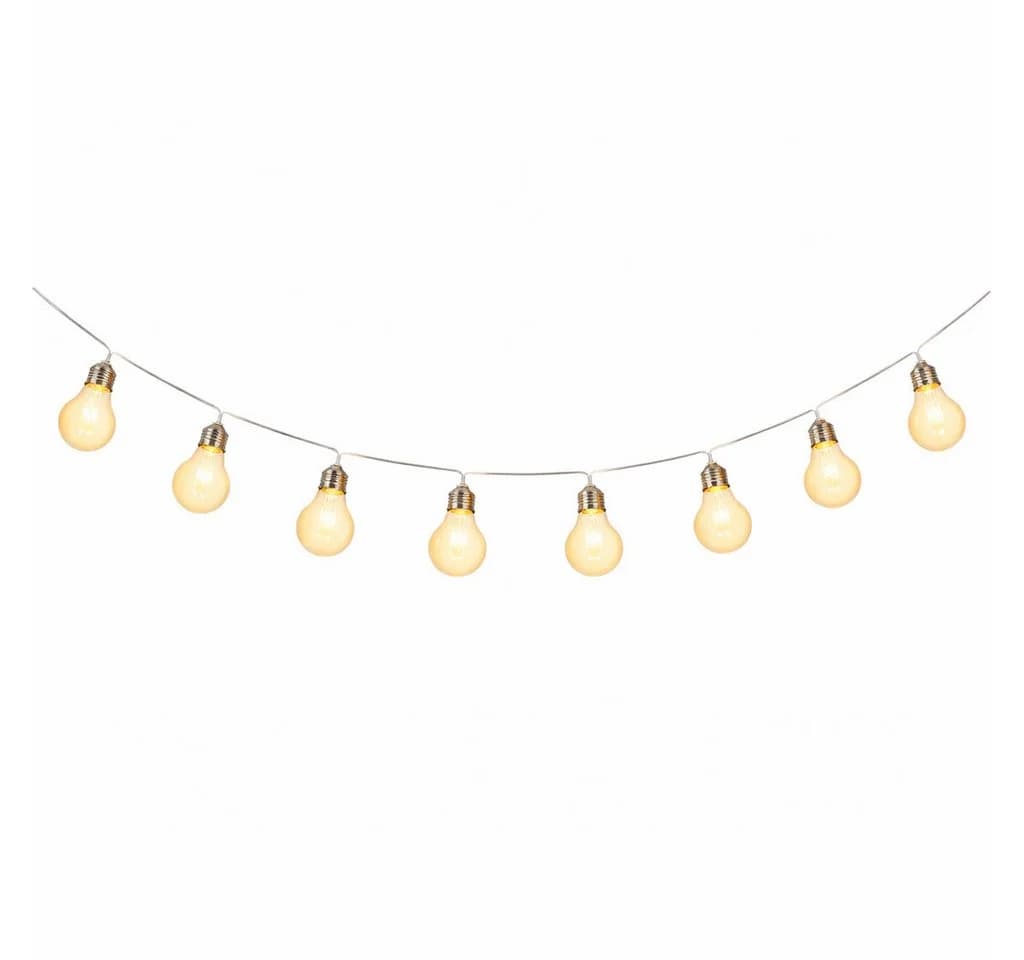 EDCO Deko-Lichterkette Warmweiß 10x Glühlampenform Batteriebetrieben - Bild 4