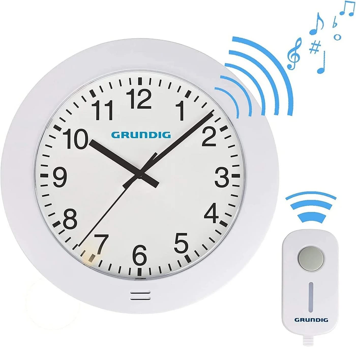 Grundig Wanduhr mit Türklingel 2in1 - 45 Klänge & Reichweite 180m - Bild 2