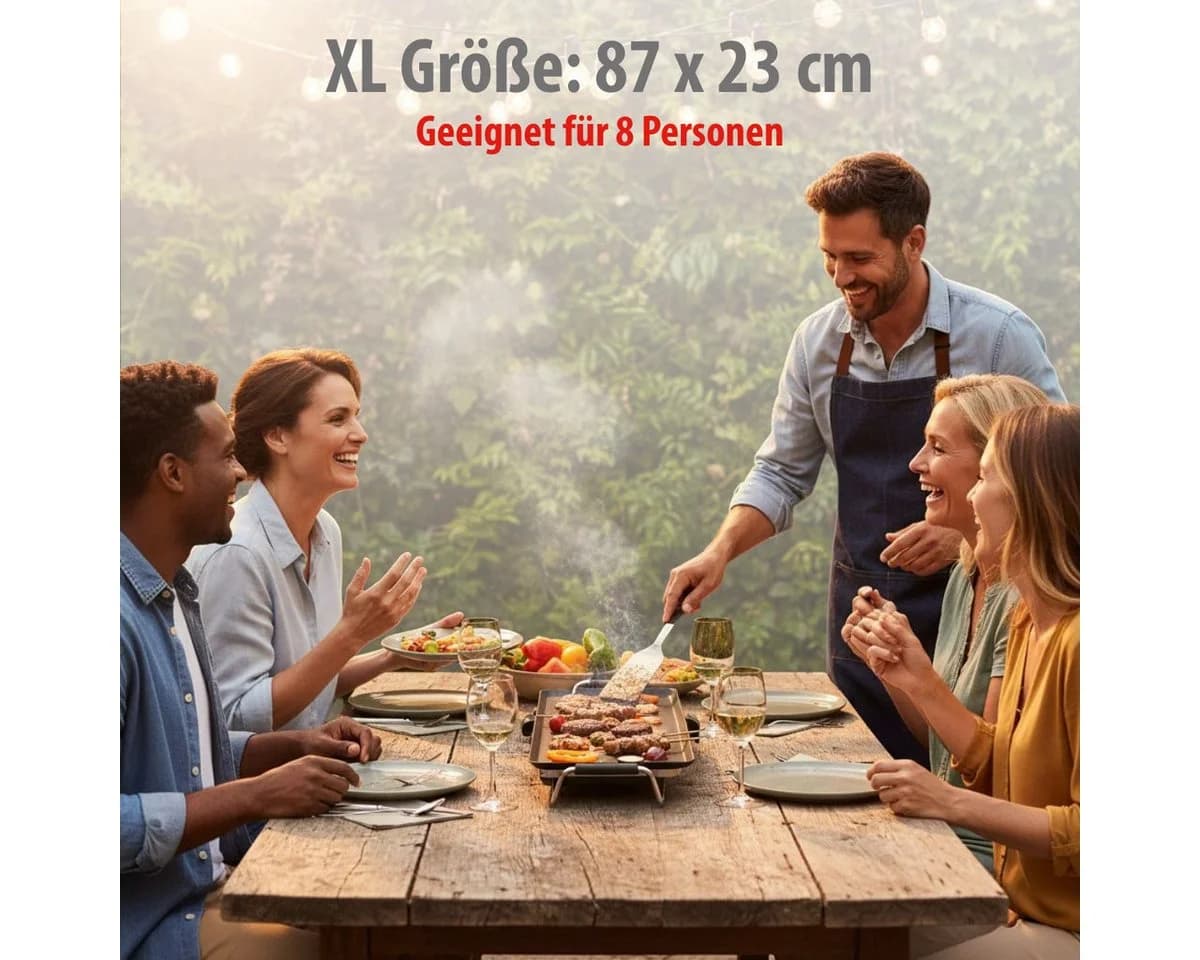 Alpina Grillplatte Teppanyaki XL Schwarz - Bild 4