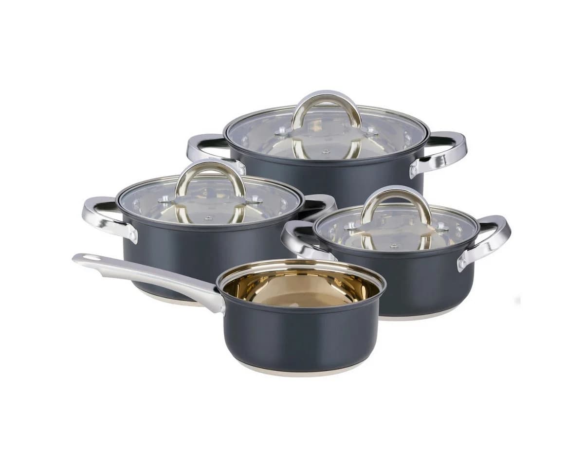 Alpina Topf-Set 7-teilig Edelstahl mit Glasdeckel - Bild 2
