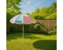 Arti Casa Sonnenschirm Ø160 cm Höhenverstellbar Weiß Bild 3