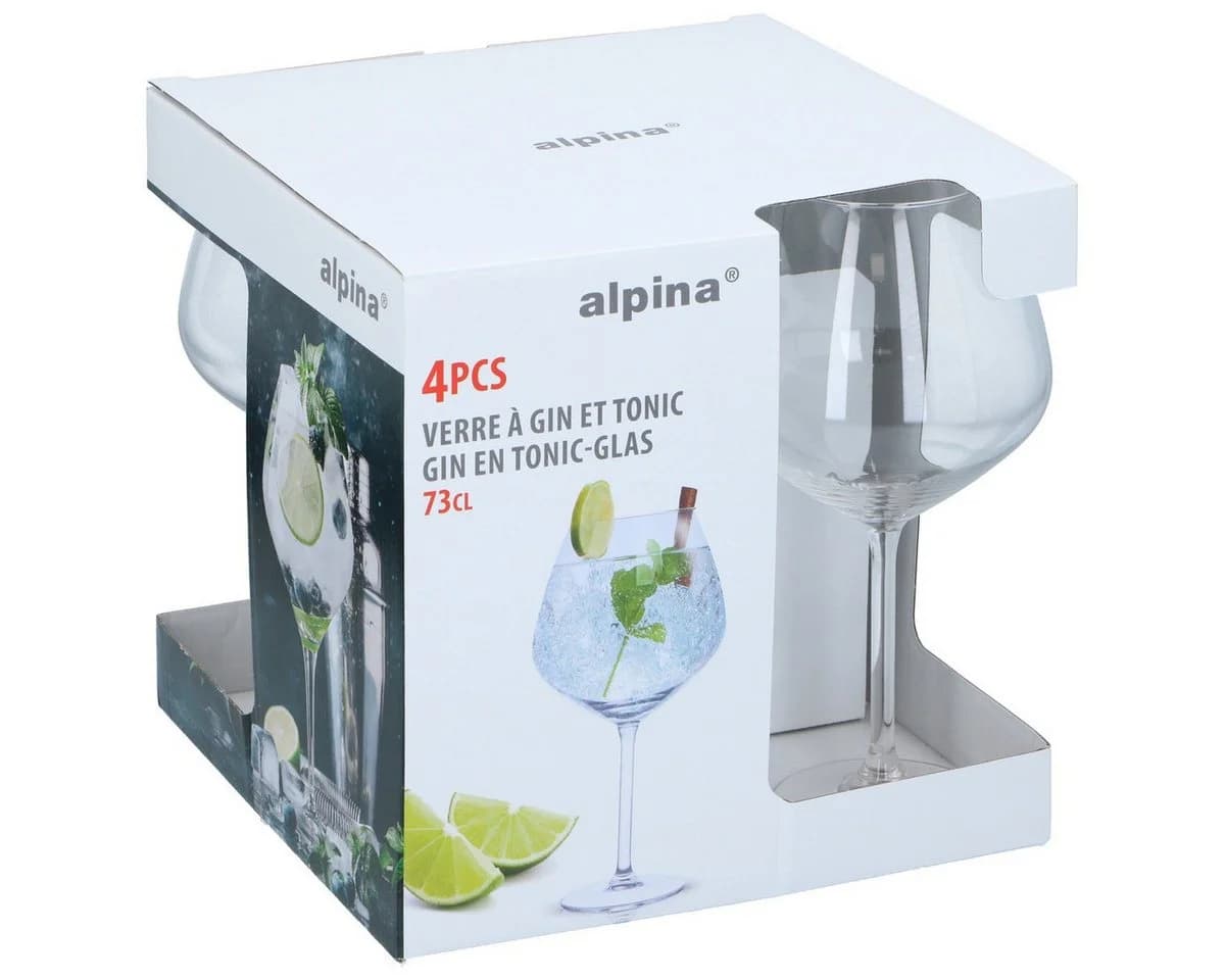 Alpina Gin Tonic Gläser Set 4 Stück 730ml Glas - Bild 5
