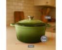 Alpina Dutch Oven Gusseisen Topf 3,8 L Induktion Grün Bild 3