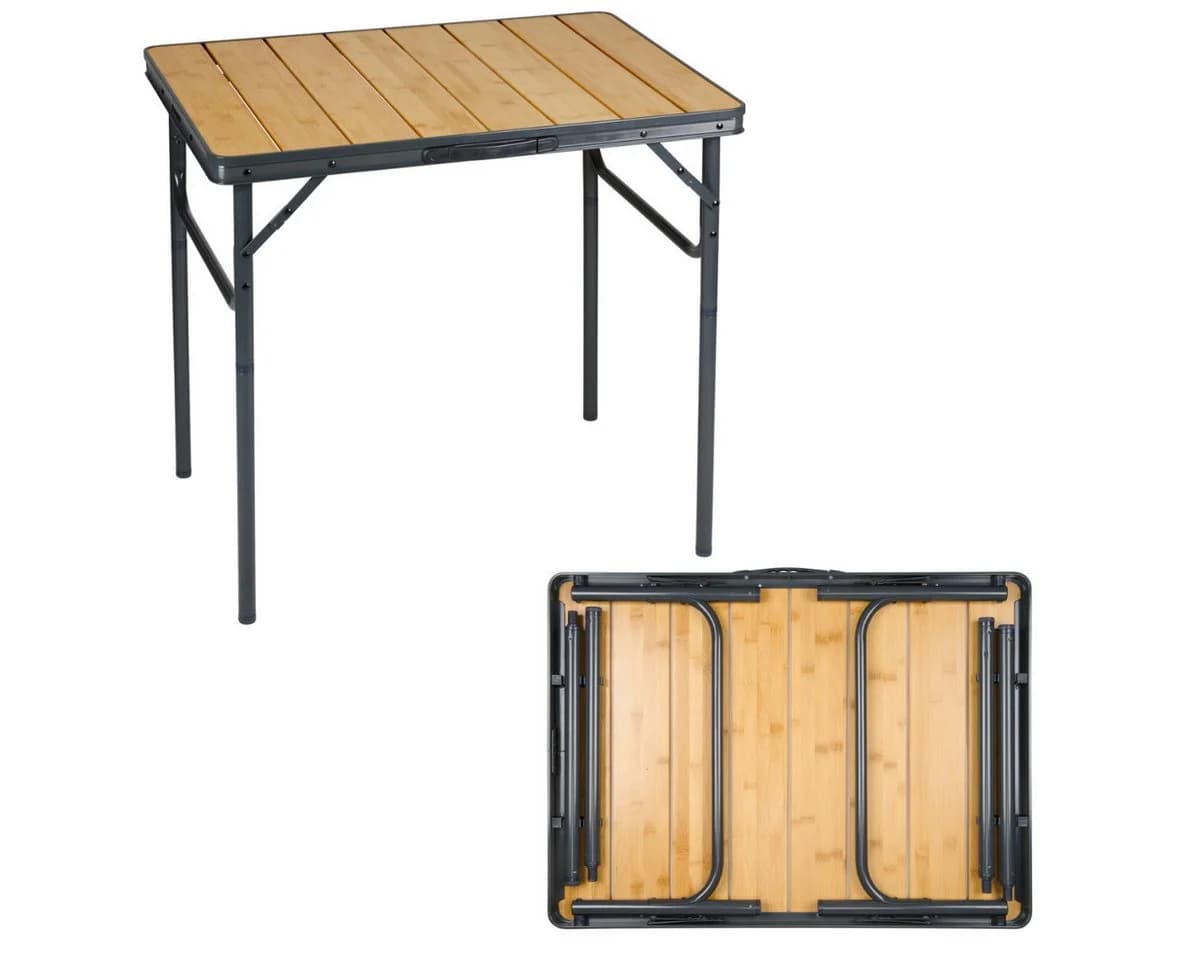 Camp Active Klappbarer Campingtisch Bambus Aluminium - Bild 2