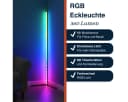 Grundig RGB LED Stehlampe mit Musikmodus und Dimmer Schwarz Bild 1
