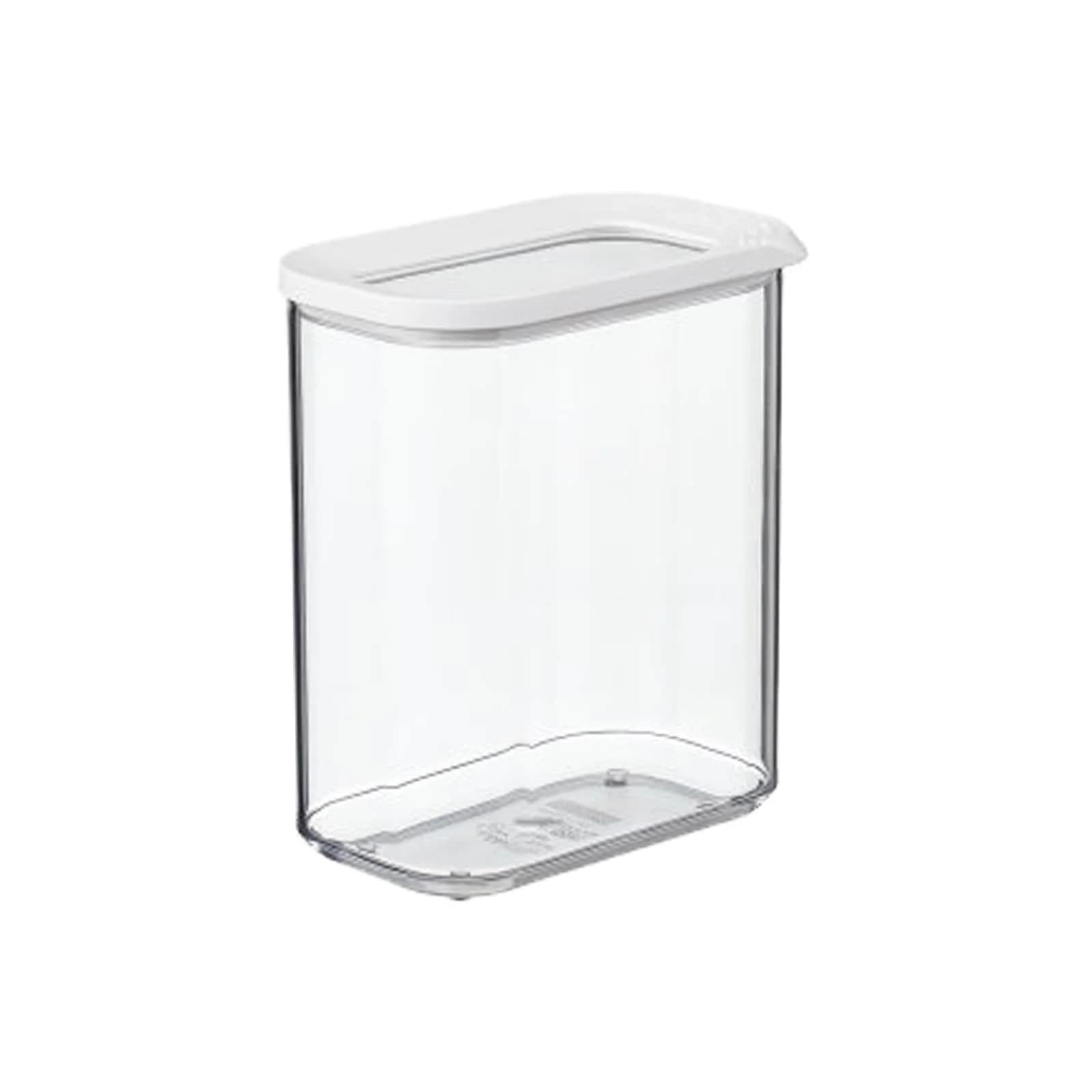 Vorratsdose aus Kunststoff, Weiß, Transparent, 15x17x1,5 cm