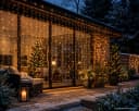 Lumineo Lichtervorhang CURTAIN LIGHTS 240 LED 2x2 m Warm Weiß Bild 1