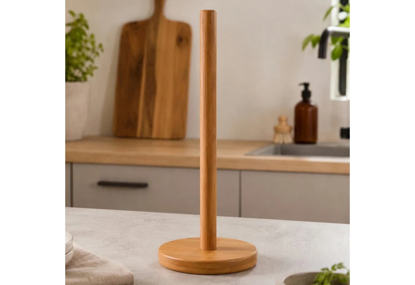 Koopman Küchenrollenhalter Bambus Braun