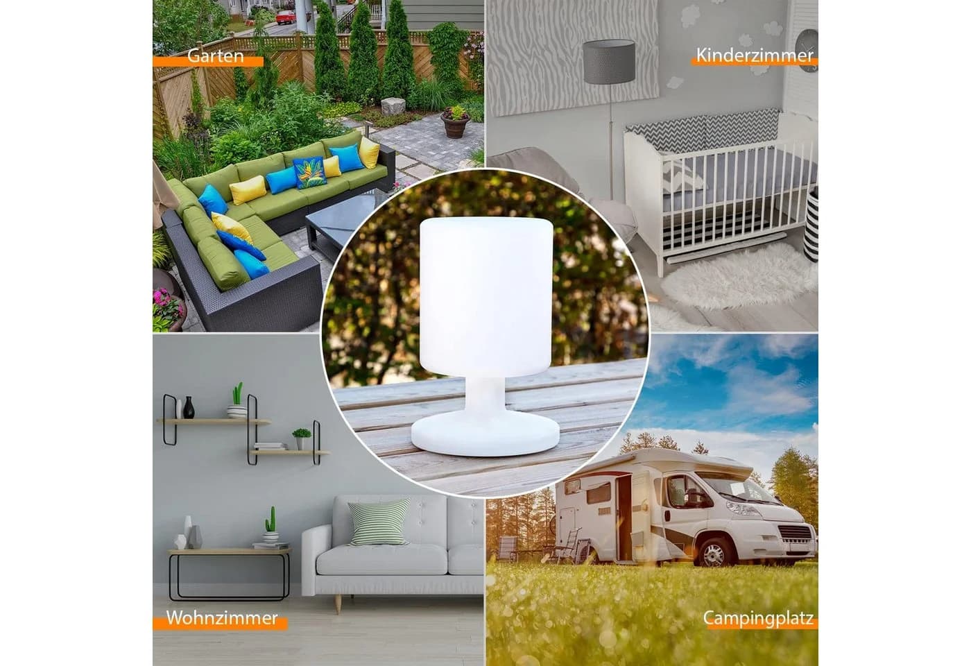 LED-Tischleuchte Ben für innen und außen, Akku