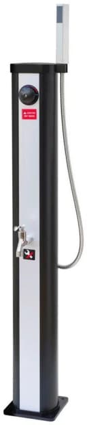 UBBINK SOLARIS ELITE Gartendusche Schwarz-Silber mit Solar-Heizung Bild 2