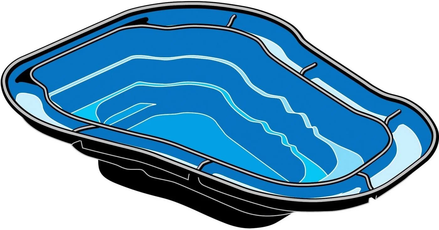 Ubbink Fertigteich Ocean II Schwarz 2000 l