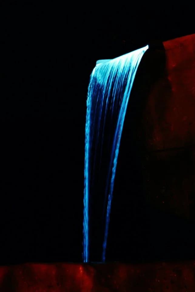 Ubbink Wasserfall Niagara 60 LED Edelstahl Set mit LED-Beleuchtung