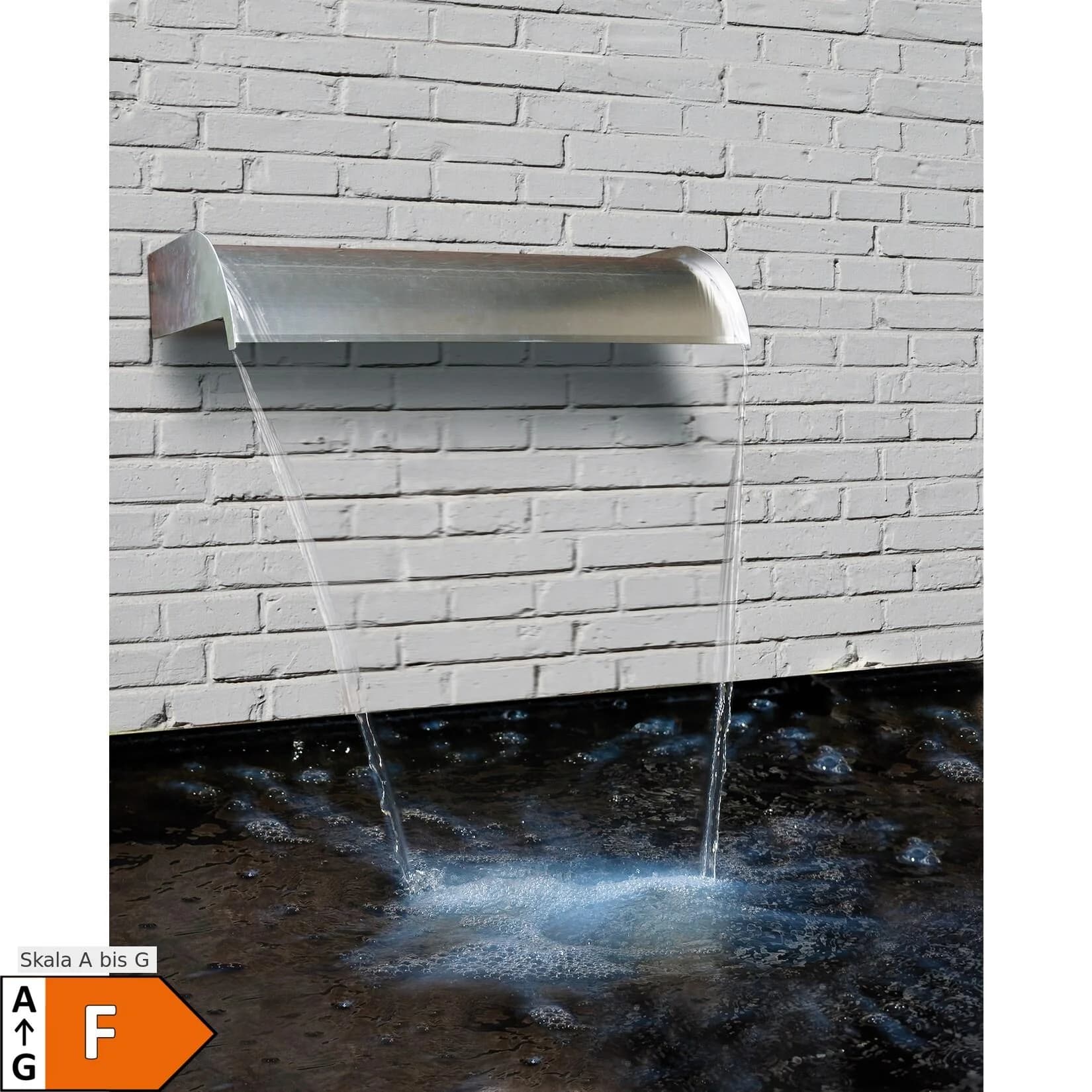 Ubbink Nevada 60 Inox Wasserfall mit LED Beleuchtung