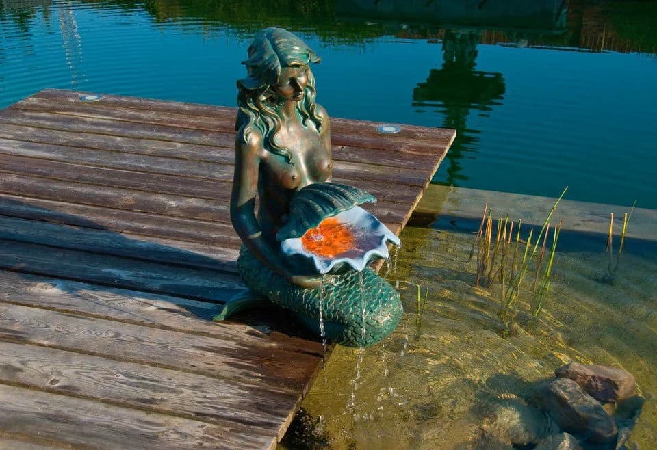 Ubbink Teichfigur Wasserspiel Meerjungfrau Oslo Set Bronzeoptik - Bild 3
