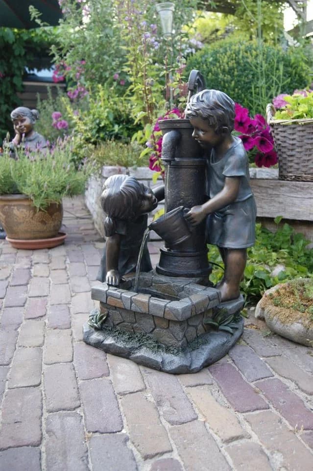 Ubbink Gartenbrunnen Atlanta Grau Polyresin Rustikal - Bild 3