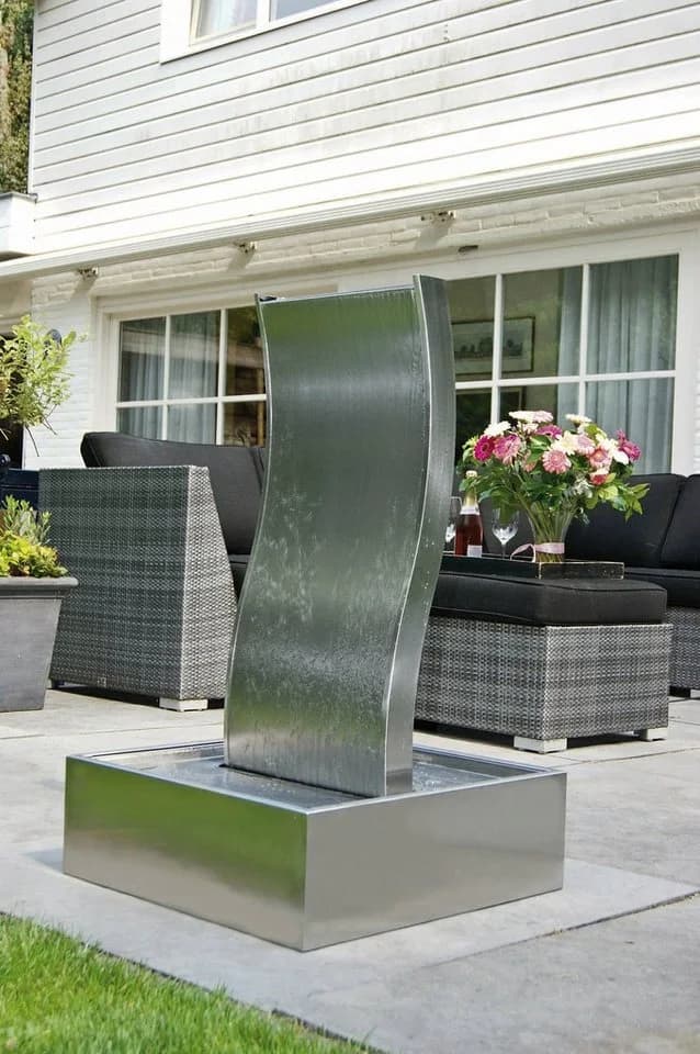 GENOVA Edelstahl Wasserspiel für Terrasse Inox 304 - Bild 3