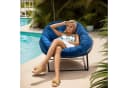 LVHOM Schaukelstuhl mit Kissen Rattan Stahlrahmen Lounge Sessel Bild 1
