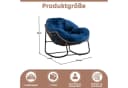 LVHOM Schaukelstuhl mit Kissen Rattan Stahlrahmen Lounge Sessel Bild 3
