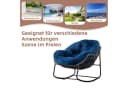 LVHOM Schaukelstuhl mit Kissen Rattan Stahlrahmen Lounge Sessel Bild 4