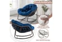 LVHOM Schaukelstuhl mit Kissen Rattan Stahlrahmen Lounge Sessel Bild 5