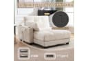 LVHOM Polsterliege Ottomane Beige Modular mit USB-Anschluss Bild 5