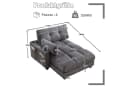 LVHOM Polsterliege Ottomane Grau - Modular mit USB & Schlaffunktion Bild 3