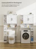 FiveWillowise Badkommode Badezimmerregal mit Schrank Weiß Bild 4