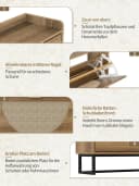 FiveWillowise Schuhschrank 4 Klapptüren Rattan Natur Bild 4