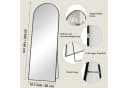 Vortisys Ganzkörperspiegel Schwarz Aluminiumrahmen Sicherheitsglas Bild 3