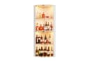 PEALOV Glasvitrine Eckbar mit LED & Glashalter Weiß Bild 3