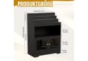 PEALOV Barschrank Schwarz mit RGB-LED-Beleuchtung und Glastüren Bild 1